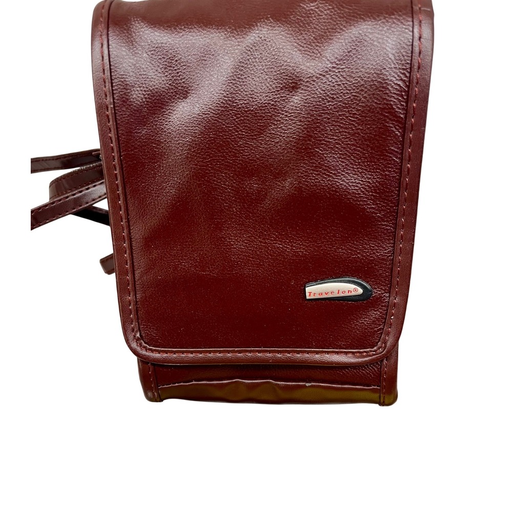 Travelon Crossbody Bag Travel Purse Shoulder Bag Burgundy Organizer